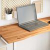 vidaXL Desk Top Light Brown Solid Oak Wood 47.2 x 19.7 x 1.0 in Durable