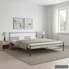 vidaXL Bed Frame Grey Metal Super King Tough Bed Frame Rectangular