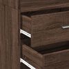 vidaXL Highboard Brown Oak Engineered Wood Highboard Rectangular