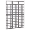 vidaXL 3-Panel Room Divider/Trellis Solid Fir Wood Gray 47.6"x70.9"