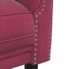 vidaXL Sofa Set Wine red Velvet (100% polyester), plywood, solid wood
