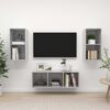 vidaXL TV Cabinet Set Concrete Grey Engineered Wood Medium