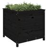 vidaXL Garden Planter Black Solid Pine Wood Large Durable