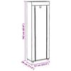 vidaXL Shoe Rack Brown Powder-coated steel, non-woven fabric