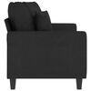 vidaXL 2-seater Sofa Black Fabric (100% polyester), metal, textilene