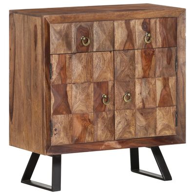 vidaXL Side Cabinet 27.6"x13.8"x29.5" Solid Sheesham Wood