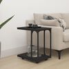 vidaXL Side Table Black Engineered wood 19.7 in x 13.8 in x 21.9 in