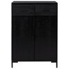 vidaXL Shoe Rack Black Solid Pine Wood 29.5 x 15.7 x 43.3 in Shoe Rack