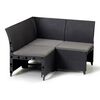 Keter Outdoor Sofa Graphite Polypropylene Large Outdoor Sofa Crescent