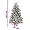 vidaXL Artificial Hinged Christmas Tree Green and white PVC, metal Large