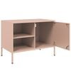 vidaXL TV Cabinet Set of 2 Pink Steel Medium TV Cabinet Rectangular