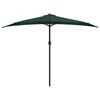 vidaXL Garden Parasol Green Polyester fabric and aluminium frame Large