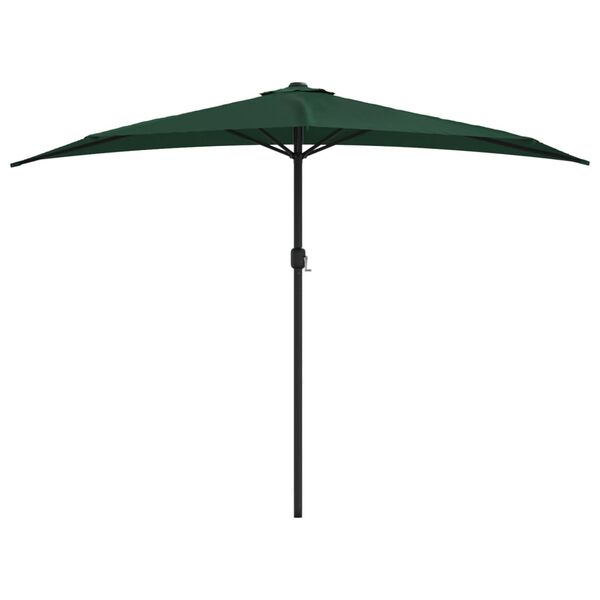 vidaXL Garden Parasol Green Polyester fabric and aluminium frame Large