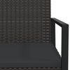 vidaXL Garden Armchair Black Poly Rattan Standard Durable Armchair