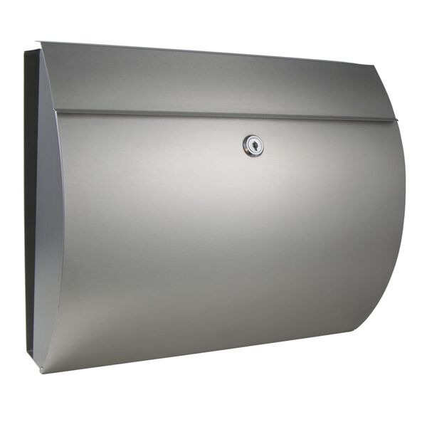 HI Letter Box Silver 18/8 stainless steel Medium Storage Letter Box