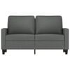 vidaXL 2-seater Sofa Dark gray Fabric (100% polyester), metal, textilene