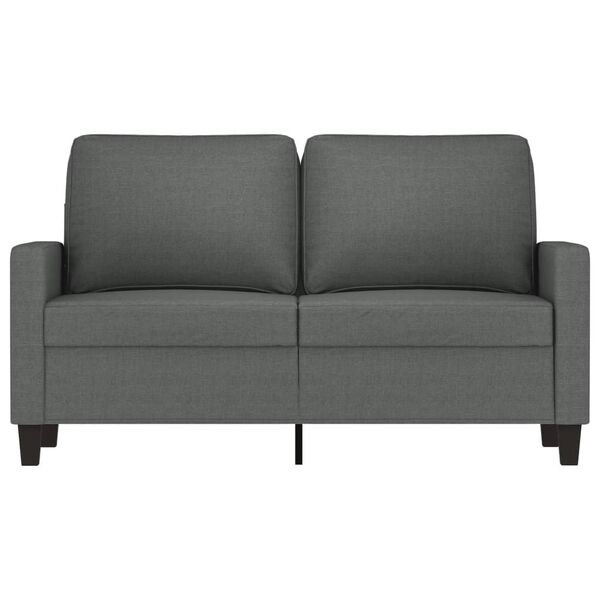 vidaXL 2-seater Sofa Dark gray Fabric (100% polyester), metal, textilene