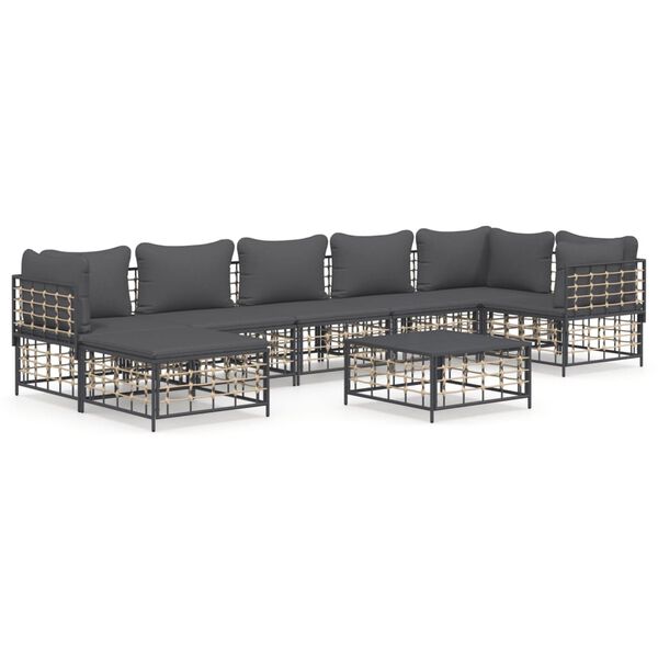vidaXL Garden Lounge Set Anthracite