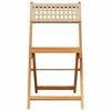 vidaXL Bistro Set Beige Solid acacia wood, PE rattan Compact Collapsible