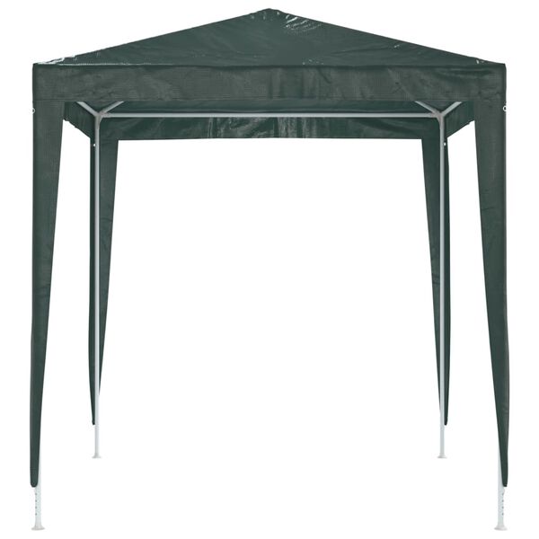 vidaXL Party Tent Green PE (polyethylene) canopy, steel frame 6.6 x 6.6 ft