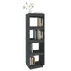 vidaXL Book Cabinet Grey Solid Pinewood Medium Book Cabinet