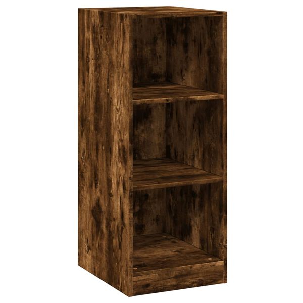vidaXL Wardrobe Smoked Oak Engineered Wood Compact Wardrobe