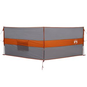 vidaXL Camping Windbreak Grey and Orange 135.4x47.2" Waterproof