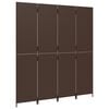 vidaXL Room Divider 4 Panels Brown Poly Rattan