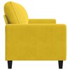 vidaXL 2-seater Sofa Yellow Velvet (100% polyester), metal, foam