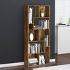 vidaXL Book Cabinet Smoked Oak Engineered Wood Tall Book Cabinet