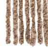 vidaXL Fly Curtain Beige and Dark Brown 35.4x86.6" Chenille