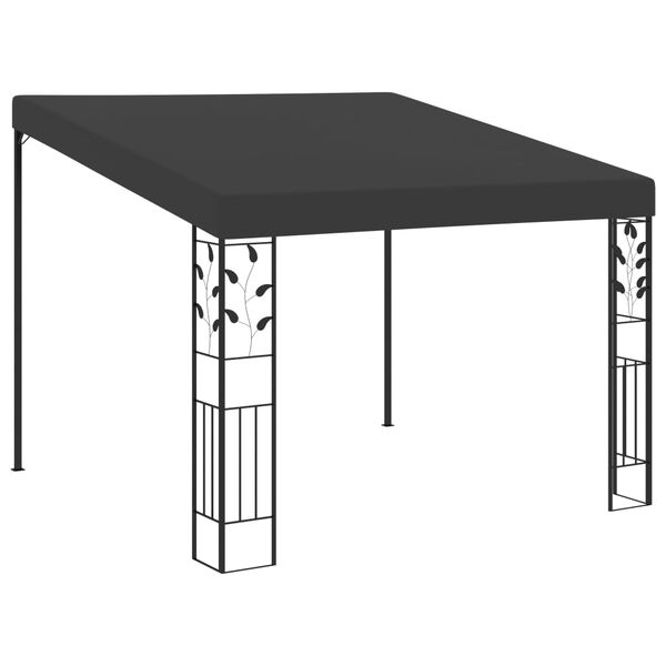vidaXL Gazebo Anthracite Powder-coated steel 3x3x8.2 ft Wall mounting