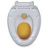 vidaXL Toilet Seats with Soft Close Lids 2 pcs Plastic White and Yellow