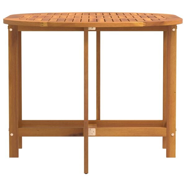 vidaXL Garden Table Brown 43.31 x 23.62 x 28.35 in Solid Acacia Wood