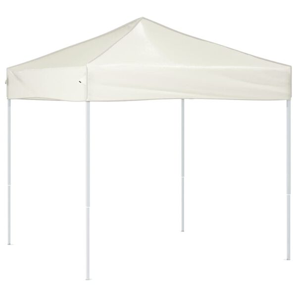vidaXL Party Tent Cream 210D oxford fabric with silver coating, Steel