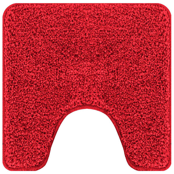 vidaXL Anti-slip Bath Mat with Toilet Cut Red 19.7" x 19.7" PP