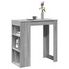 vidaXL Bar Table Grey Sonoma Engineered Wood Large Bar Table
