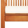 vidaXL Dining Chair Brown frame and cream cushion Solid acacia wood