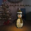 vidaXL Snow Penguin Figure Black and White Fabric, Steel 47.2 in