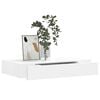 vidaXL Wall Mounted Shelf Set of 2 White MDF with a matte finish