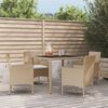 vidaXL Patio Dining Set Set of 4 Beige