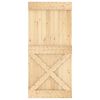 vidaXL Sliding Door with Hardware Set 37.4x82.7" Solid Wood Pine