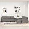 vidaXL 3 Piece Sofa Set with Cushions Dark Gray Fabric
