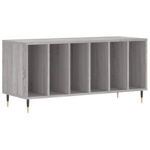 vidaXL Record Cabinet Grey Sonoma Engineered wood, Iron Medium