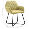 vidaXL Dining Chairs 6 pcs Green Fabric
