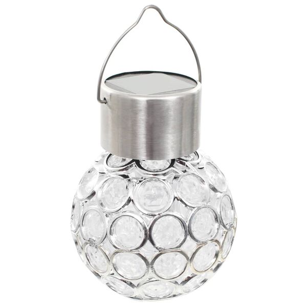 vidaXL Hanging Solar Lamps 8 pcs LED Lights RGB