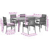 vidaXL Garden Dining Set Black