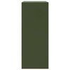 vidaXL Highboard Olive Green Cold-Rolled Steel 26.4x15.4x37.4 in