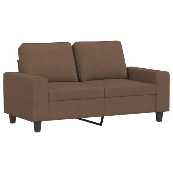 vidaXL 2-seater Sofa Brown 100% polyester, metal, textilene Medium Sofa