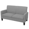 vidaXL Sofa Light Gray Fabric, Foam, Pinewood Standard Removable Covers